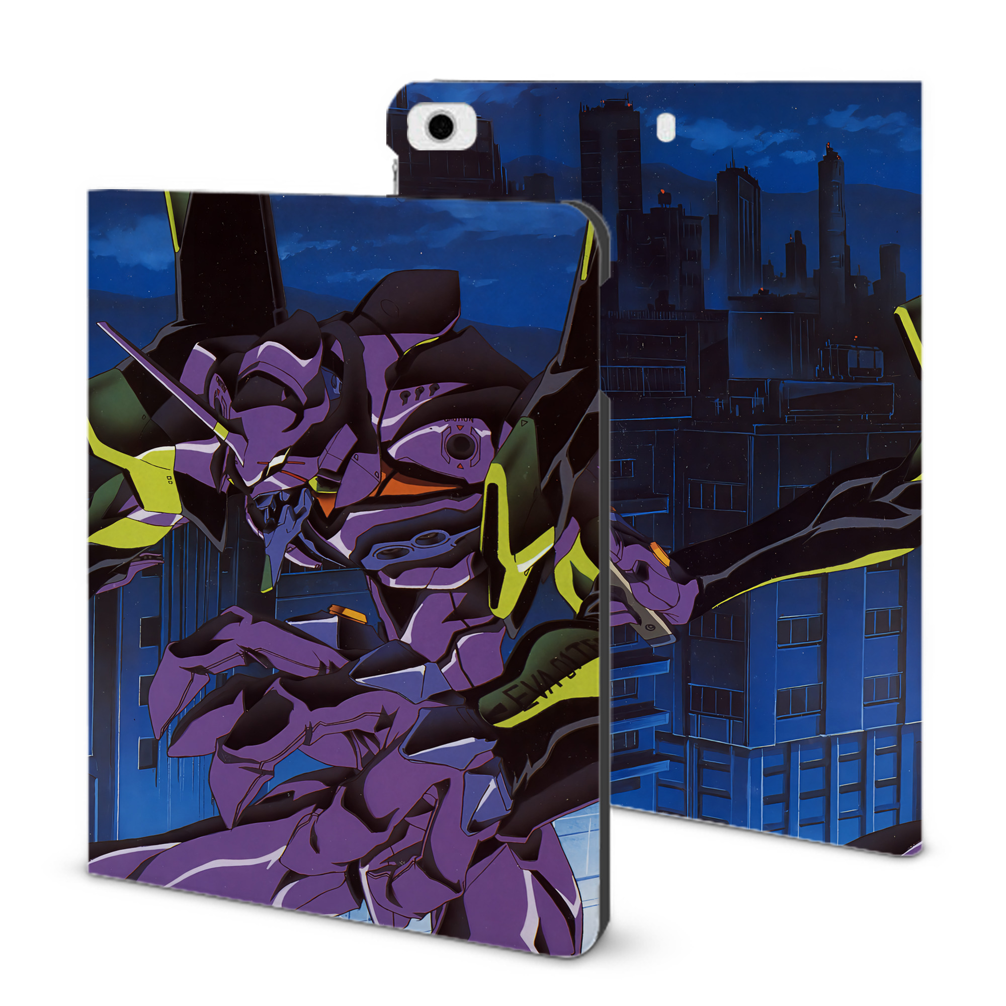 （画像用） EVA 新世紀エヴァンゲリオン IPad ケース ブック型 PUレザー TPU 耐衝撃 軽量 薄型 ペン収納なし 全面保護 IPad 各モデル対応